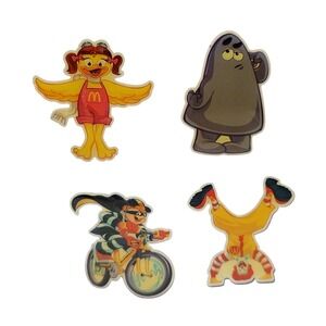 McDonalds‎ Lapel Pins Grimace Hamburglar Birdie Ronald McDonald Set of Four 2009